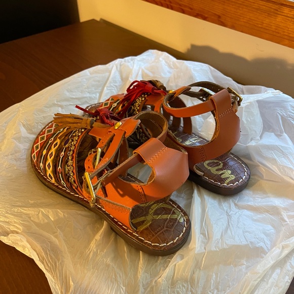 Sam Edelman Tribal Orange Sandals US6 - Picture 4 of 6